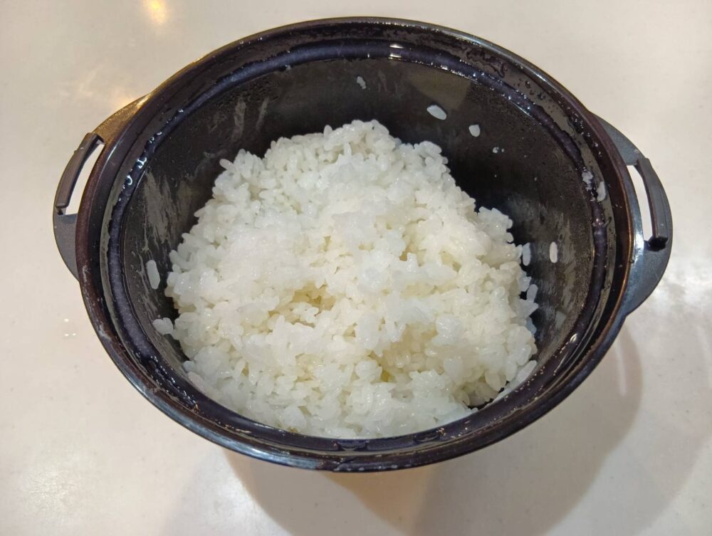 電子レンジで炊いたご飯
